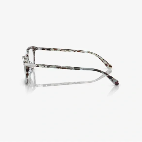 Coach Women's Rectangle Eyeglasses Seaglass Tortoise - Picture 6 of 10